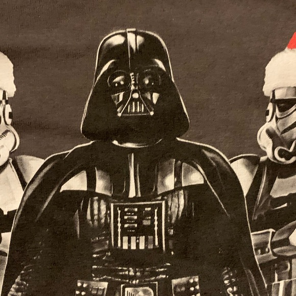 Sz S Star Wars Christmas Darth Vader Santa Storm Trooper tee shirt - Picture 5 of 8